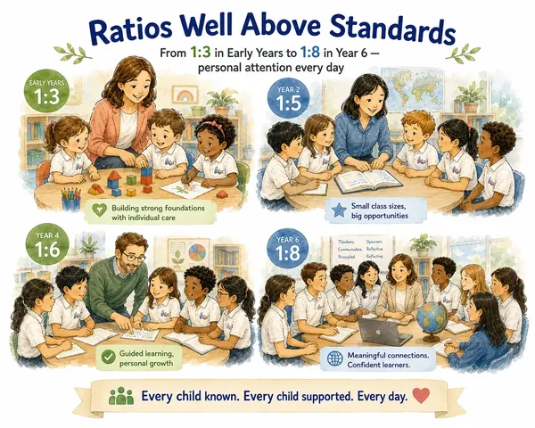 Strong teacher to student ratios